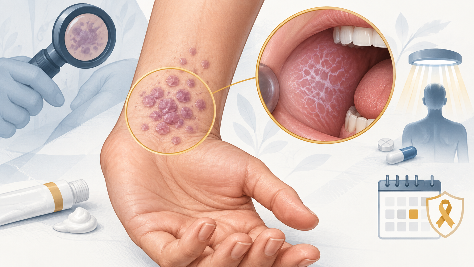 صورة توضيحية عن Lichen Planus | الحزاز المسطح — الجلدية والتجميل | فارماستان