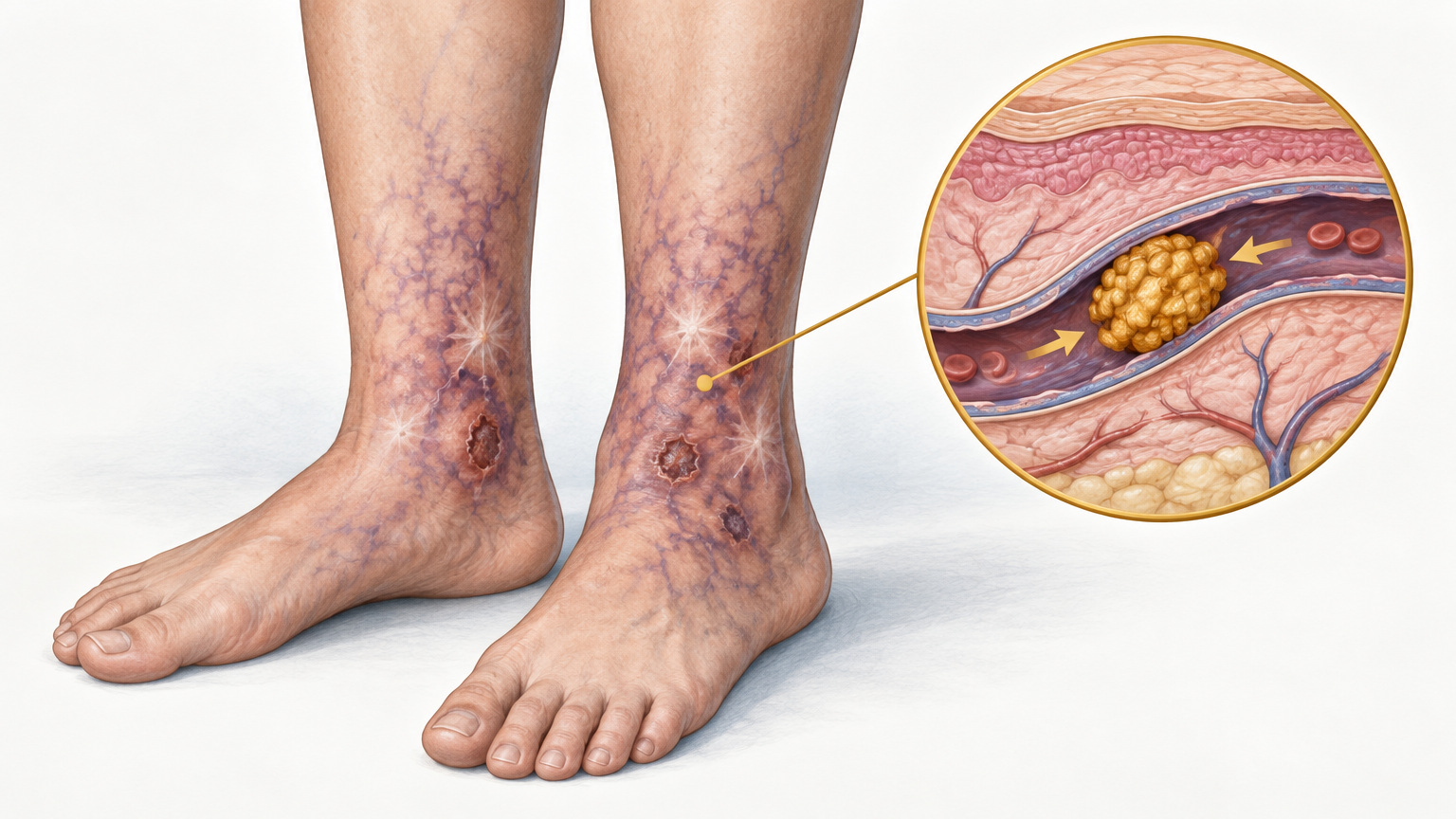 صورة توضيحية عن Livedoid Vasculopathy | اعتلال الأوعية الشبكي — الجلدية والتجميل | فارماستان