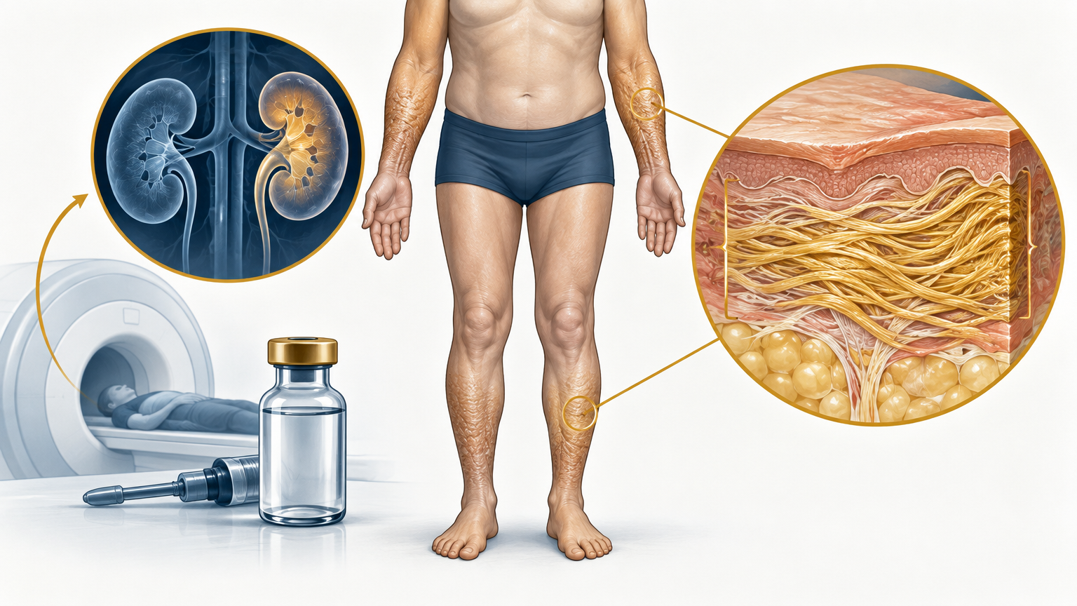 صورة توضيحية عن Nephrogenic Systemic Fibrosis | التليف الجهازي النفروي — الكلى والمسالك البولية | فارماستان