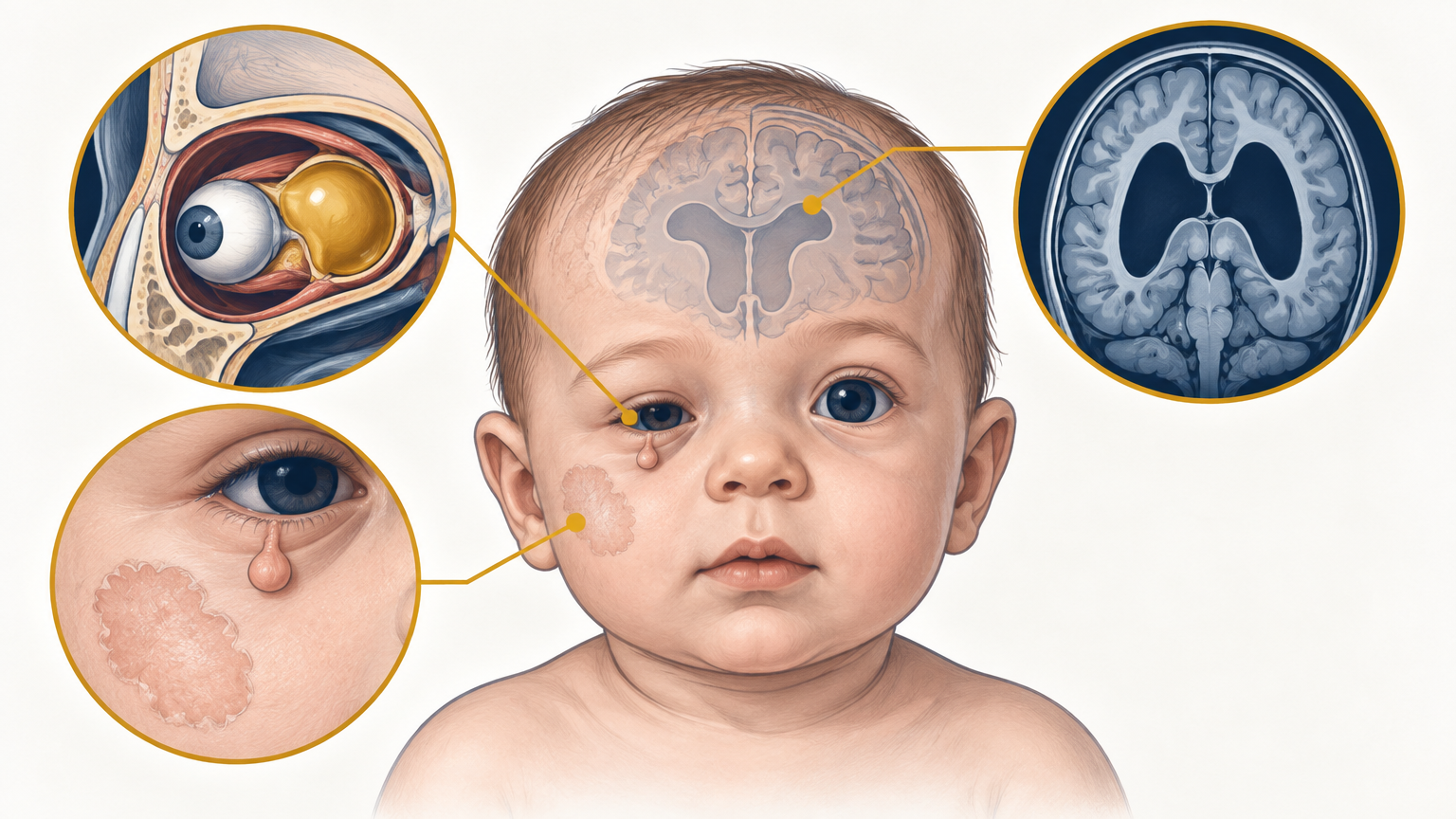 صورة توضيحية عن Oculocerebrocutaneous Syndrome | متلازمة العين والدماغ والجلد — الأمراض النادرة | فارماستان