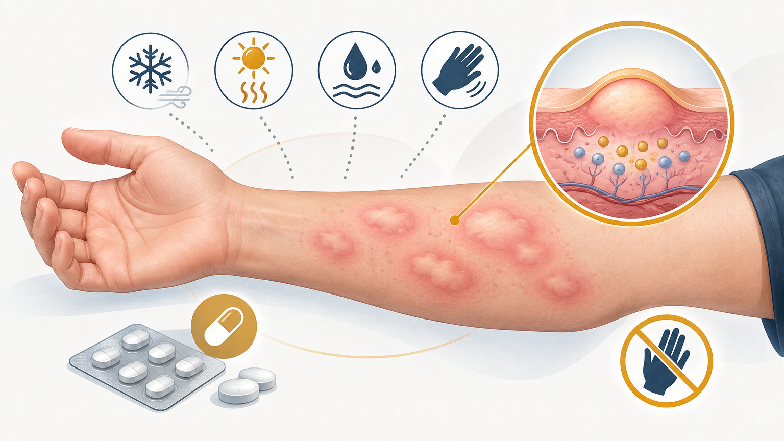 صورة توضيحية عن Physical urticaria | الشرى الفيزيائي — الجلدية والتجميل | فارماستان