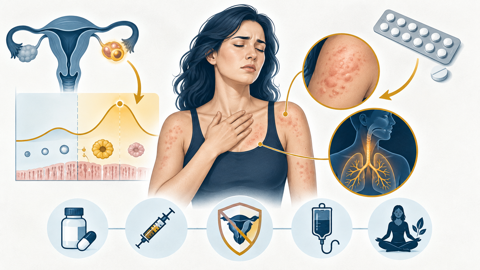 صورة توضيحية عن Progesterone Hypersensitivity | فرط الحساسية للبروجستيرون — الجهاز المناعي | فارماستان