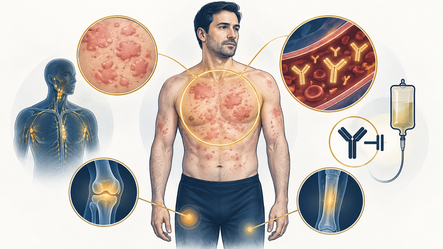 صورة توضيحية عن Schnitzler Syndrome | متلازمة شنيتزلر — الدم والجهاز الليمفاوي | فارماستان
