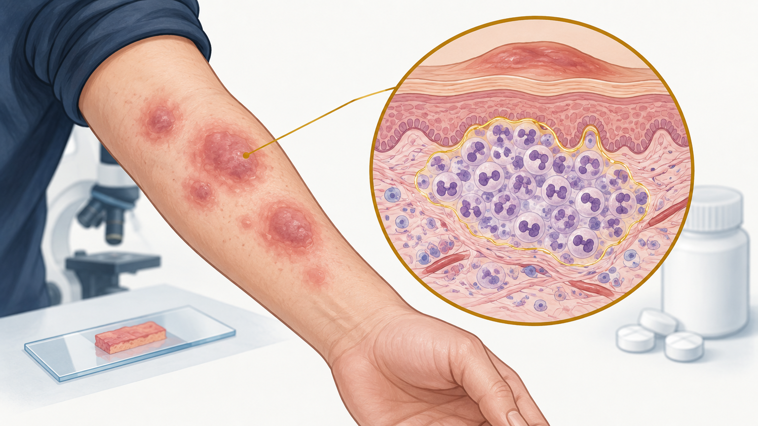 صورة توضيحية عن Sweet Syndrome | متلازمة سويت — الجلدية والتجميل | فارماستان