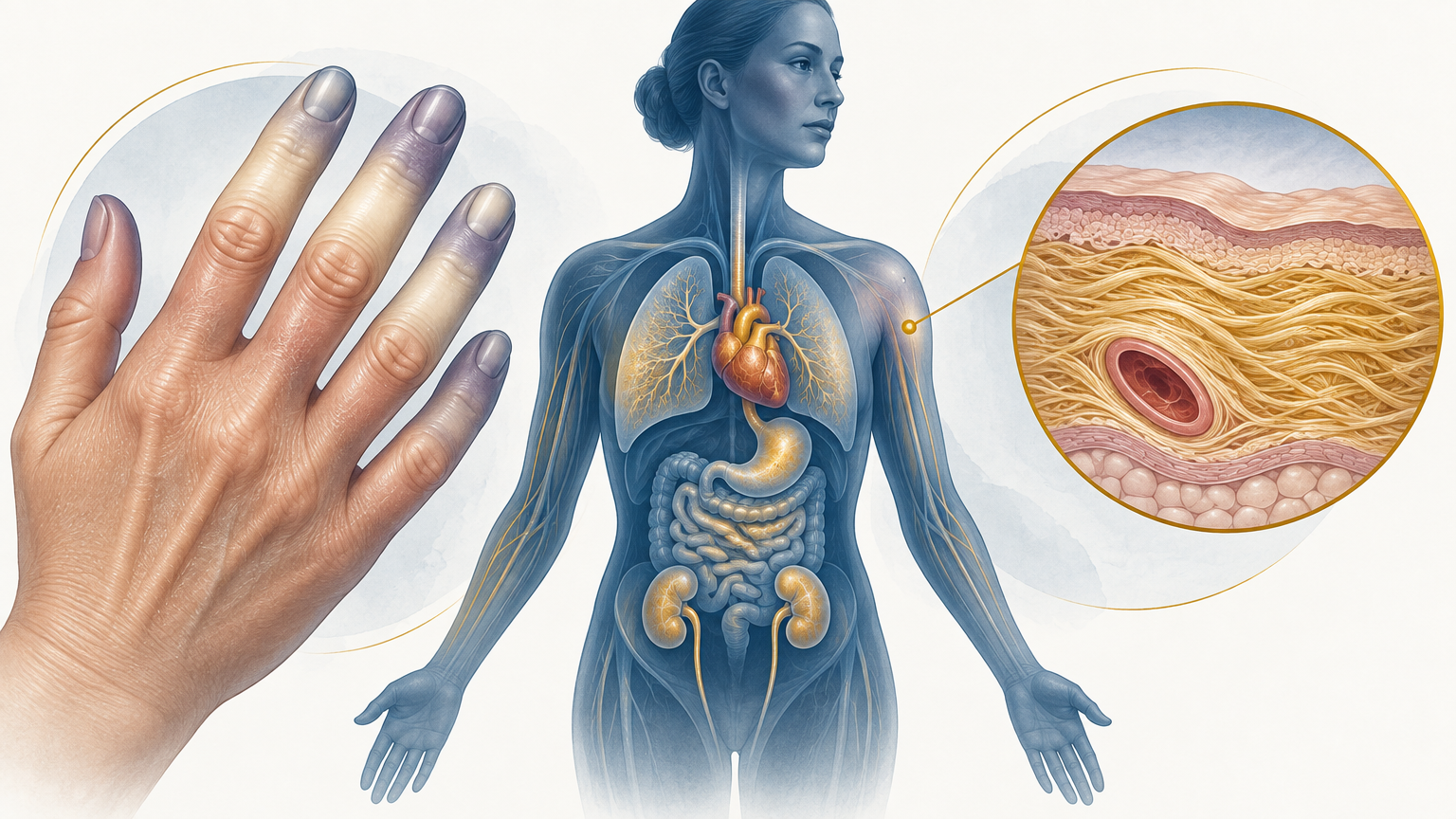 صورة توضيحية عن Systemic scleroderma | تصلب الجلد الجهازي — الجهاز المناعي | فارماستان