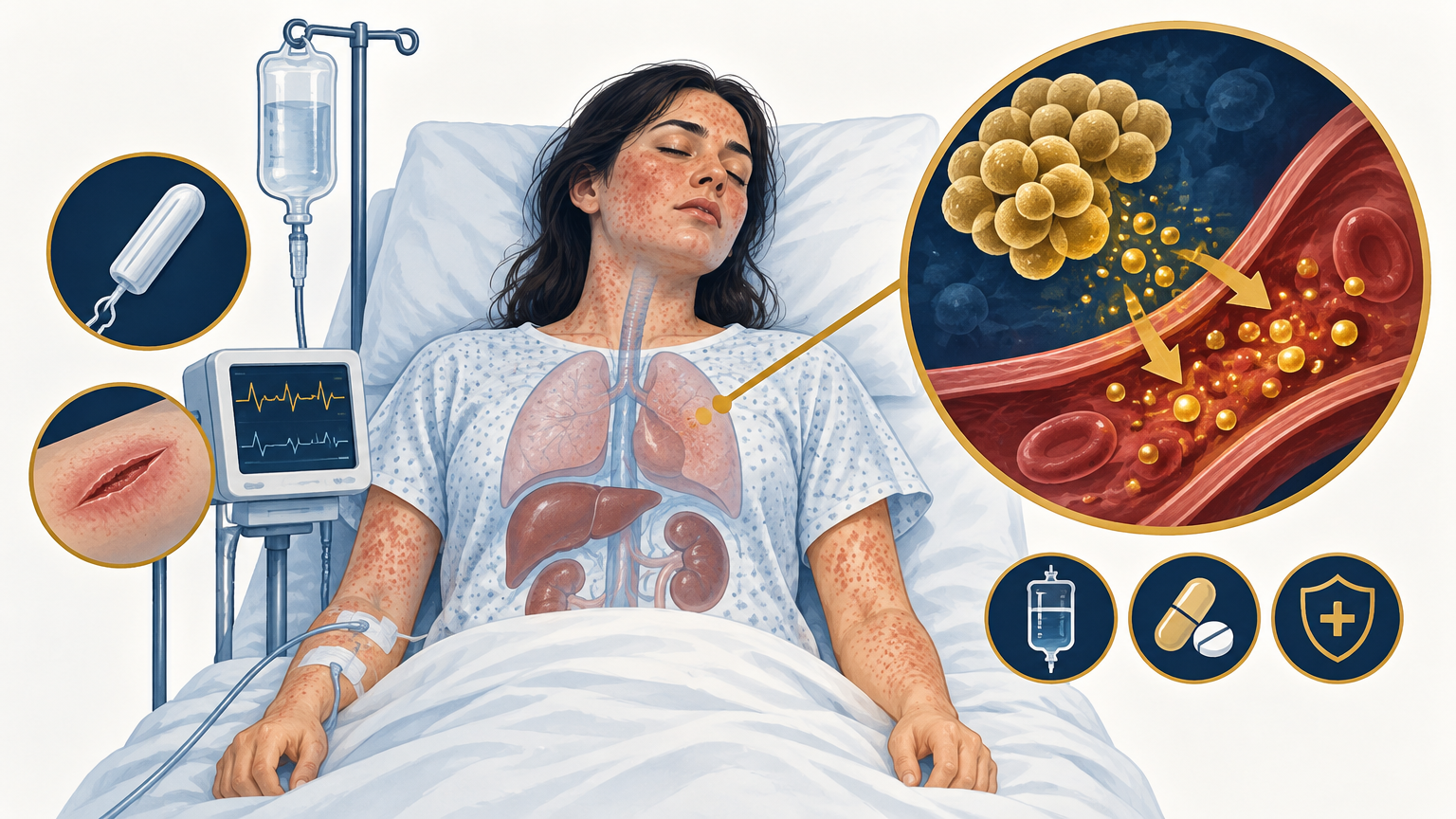 صورة توضيحية عن Toxic Shock Syndrome | متلازمة الصدمة التسممية — الأمراض المعدية | فارماستان